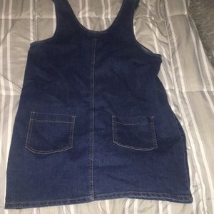 Back and front pocket Jean overall dress